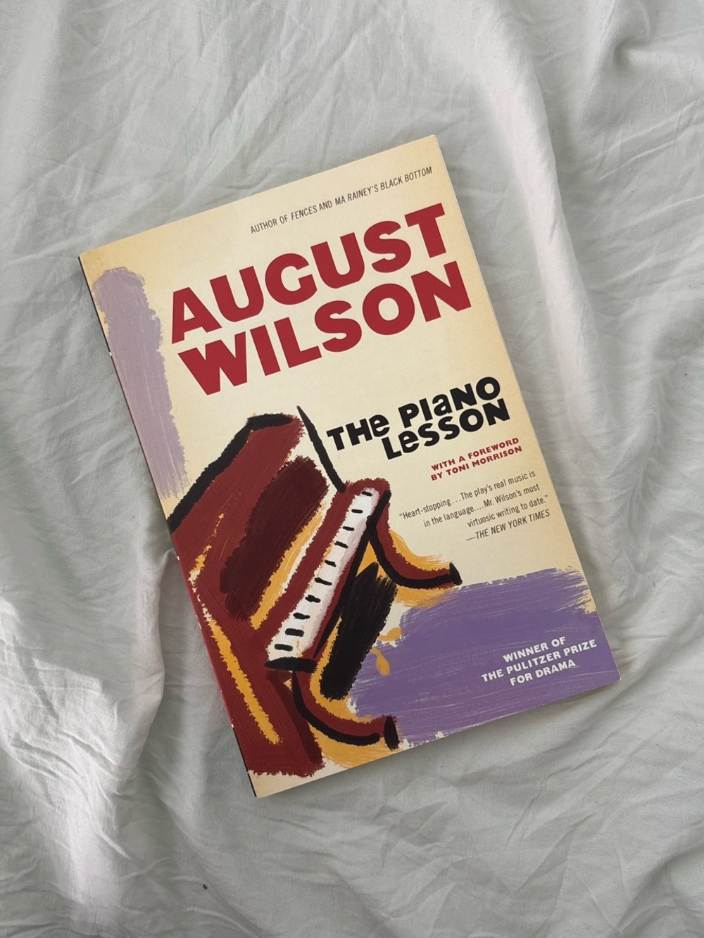 August Wilson The Piano Lesson Paperback - Red Cover